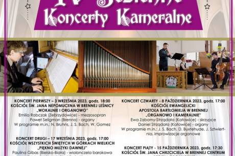 ORGANOWO I KAMERALNIE- IV Jesienne Koncerty Kameralne - Wokalnie i Organowo